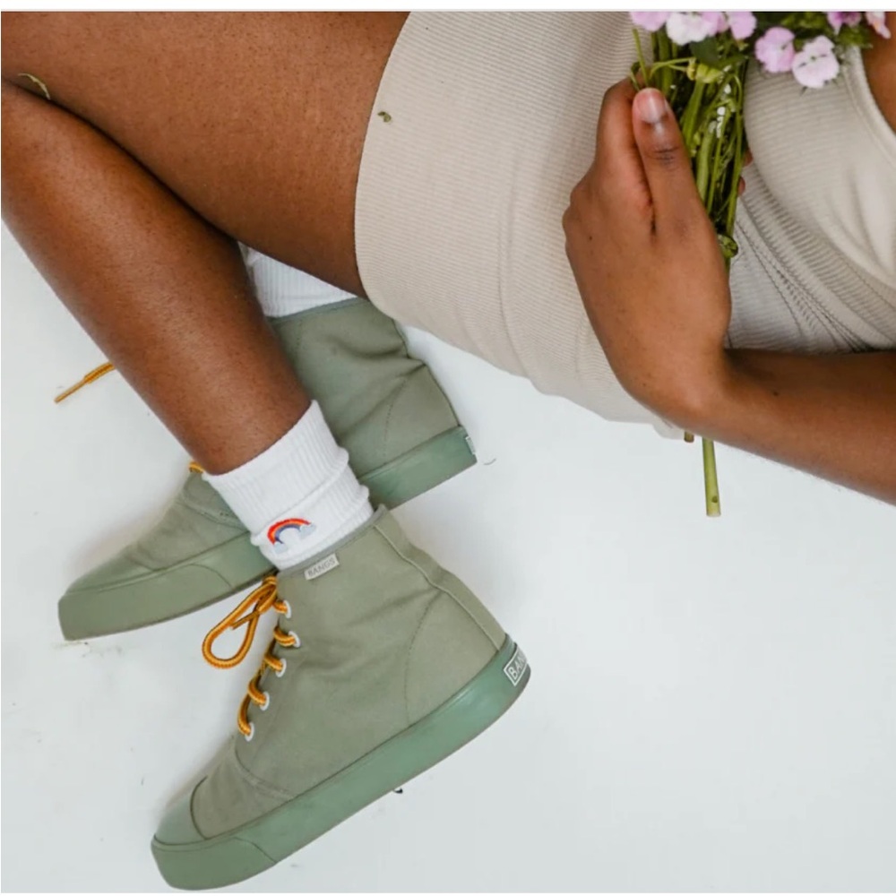 Bang shoes: sage, high top